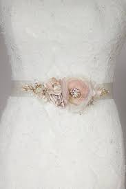 Wedding Belt Bridal Sash Wedding Dress Sash Floral Sash Floral Belt Gold Dusty Pink Blush Bride Sash Belt Bridal Belt Wedding Dress Sash Wedding Belts