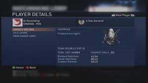 Halo 3 5 Star General 40,000 Exp Plus Recon Account!!!! By  Mezzzzzzzzzzzzzzzzz