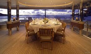 Chefs, jerry zak and tony gorham, bring their cultivated. Aft Top Deck Eating Dining Aboard Yacht Calypso Luxury Yacht Browser By Charterworld Superyacht Charter