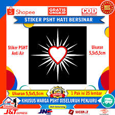 Logo hati bersinar psht hd. Stiker Psht Hati Bersinar Hitam Sticker Dekorasi Hiasan Tempelan Dinding Pencak Silat Sh Terate 1922 Shopee Indonesia