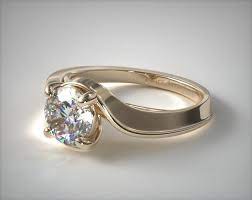 14k Yellow Gold Bypass Engagement Ring In 2020 Bypass Engagement Ring Modern Engagement Rings Tension Set Engagement Rings