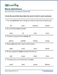 grade 2 vocabulary worksheet vocabulary worksheets 2nd grade worksheets printable english worksheets