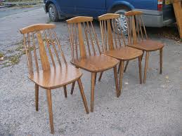 Set 4 Vintage Stick Back Kitchen Dining Chairs Retro 60s 70s Spindle Ercol Style Dining Chairs Retro Chair Chair