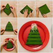 Diy Christmas Tree Napkin Folding Video Diy Christmas Table Christmas Tree Napkin Fold Christmas Napkin Folding