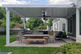 Maybe you would like to learn more about one of these? Bethesda Equinox Adjustable Louvered Roof Patio And Grill Station American Craftsman Patio Washington D C Von Core Outdoor Living Houzz