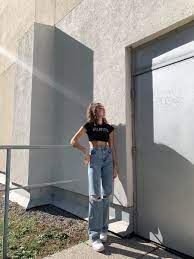 Zara Jeans Thrift Fashionblogger Zebra Trend Blue Aesthetic Diy Influence Jeans Outfit Ootd Nike Af1 Ios14 Fashion Fashion Blogger Zara Jeans