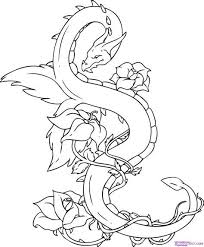 Free Drawing Patterns To Trace Dragon Tattoo Stencil Dragon Coloring Page Printable Tattoos