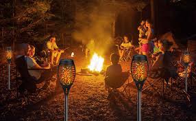 Take a video tour of the landscape lighting design around the pool of this #omaha, nebraska home. Lampelc Solar Torch Light Outdoor Led Tiki Torches With Flickering Flame Waterproof Landscape Garden Pathway Decoration Lighting With Auto On Off Dusk To Dawn Mini Size Amazon Com