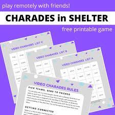 Halloween charades for kids with printable game cards bonbon break. Charades For Zoom Play Remotely With Friends Free Printable Lalymom