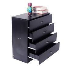 A nightstand should look great beside your bed, so browse the ikea selection for one that would look right at home in your own bedroom. Zimtown Nightstand 4 Drawer Chest Drawerr Chest With Metal Handles Cabinet For Storage Side Table For Small Spaces Black Walmart Com Walmart Com