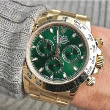 Rolex Daytona Yellow Gold With Green Dial Relogios Dourados Relogios Joias