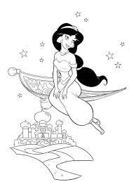 Princess Jasmine On Magic Carpet Coloring Page Disney Princess Coloring Pages Coloring Pages Disney Princess Colors
