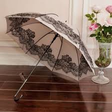 Victorian Chic Black And Beige Lace Umbrella Lace Umbrella Black Shabby Chic Vintage Chic