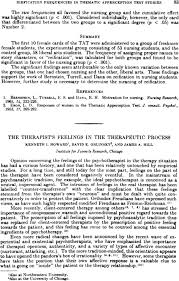 View david kenneth's profile on linkedin, the world's largest professional community. The Therapist S Feelings In The Therapeutic Process Howard 1969 Journal Of Clinical Psychology Wiley Online Library