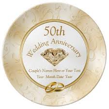 50th Anniversary Gift Ideas For Friends Family Plate Zazzle Com 50th Anniversary Gifts Golden Anniversary Gifts Anniversary Gift For Friends