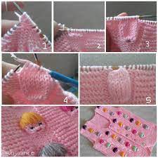 Orgu Bebekli Yelek Yapimi Orgu Baby Knitting Patterns Tig Isleri