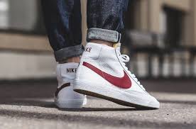 An On Feet Look At The Nike Blazer Mid Og White Red Urban Shoes Nike Blazer Shoes Too Big