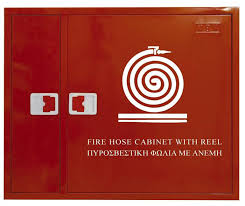 It is a steel box mounted at any place for firefighting convenience, with simple installation, light weight and small occupation. Fire Cabinets Fire Hose Reel Cabinet Double Compartment