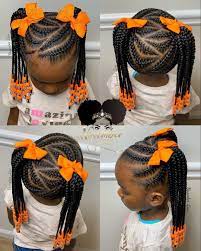 Grab the crown hair from either side braiding up a fishtail. November Love On Instagram Book Braids Beads Link In Bio Childrenhairstyles Braidart Lil Girl Hairstyles Kids Hairstyles Girls Kids Hairstyles