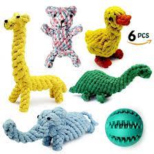 Dog Toys Nesoul Animal Design Cotton Rope Toys With Rubber Treat Ball Puppy Pet Play Chew Training Teething Toys For Dog Toys Interactive Dog Toys Dog Items