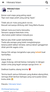 Lantas jangan khawatirkan apapun lagi mulai dari sekarang, meski mungkin menurutmu dia begitu baik dan kamu sangat menyayangkan kepergiannya, tapi yakinlah pasti akan. Nona Mana Jodoh Kau Life With Love
