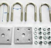 24389-Zinc Plated Trailer Leaf Spring U-Bolt Kit fits 1 3/4