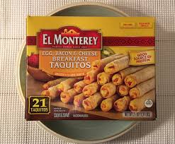 El Monterey Egg Bacon Cheese Breakfast Taquitos Review Freezer Meal Frenzy