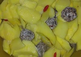 Mangga 4 biji (saya guna mangga jenis golden honey) asam boi cili. Buah Setoi Asam Boi