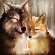Wolf Fox Couple Wild Love 1 All Todo Love Lovequote Aniversario Lobo Zorro Couplegoal Fox Art Cute Animal Drawings Wolf Love