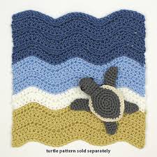 These crochet afghan patterns will remind you of vacation. Ravelry Turtle Beach Pattern By June Gilbank