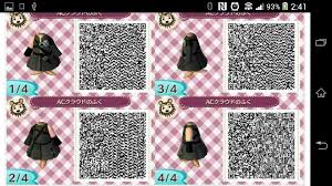 Black Anime Outfit Animal Crossing Qr Code Animal Crossing Qr Animal Crossing 3ds Qr Codes Animal Crossing