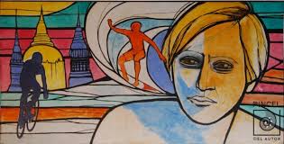 Mi familia. Detalle de César en un viaje en Tailandia y practicando sus  deportes favoritos.