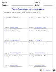 And they tell us lines a and b are perpendicular, so that means that slope of b must be negative inverse of slope of a. Geometry Worksheets Parallel And Perpendicular Lines Worksheets Parallel And Perpendicular Lines Geometry Worksheets Writing Equations