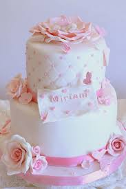 Torta Battesimo Con Rose E Farfalle Chistening Cake Fondant Cake Designs Baby Cake Cake
