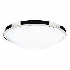 Bathroom ceiling lights, wall mirror with back lights. Contemporary Polished Chrome Bathroom Flush Ceiling Light