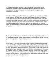 5.02 Assessment - Module 5 - History Lessons From Poetry Assessment  Comparative Poetry Is Defined As - Studocu