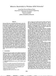 Atm stands for asynchronous transfer mode. Effective Bandwidth In Wireless Atm Networks Proceedings Of The 4th Annual Acm Ieee International Conference On Mobile Computing And Networking