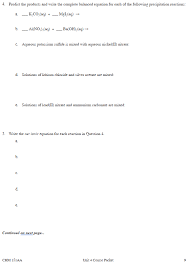 Chm151aa Name Date Group Unit 4 Worksheet 1 L Chegg Com