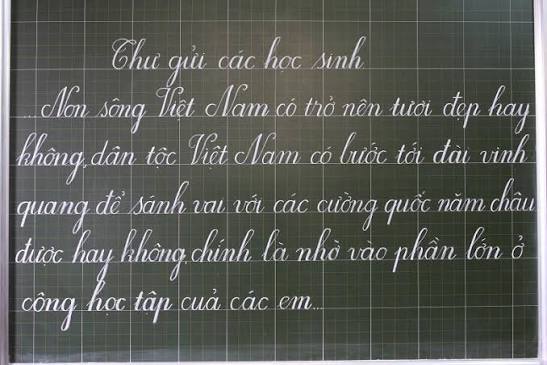 ren chu net but nghieng viet bang 