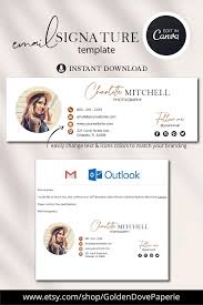 Email Signature Template With Logo And Picture Gmail Etsy In 2020 Email Signature Templates Email Signature Design Email Signatures
