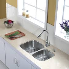 Renovate your kitchen with style & value. Kraus 32 Inch Undermount Double Bowl Stainless Steel Upc Certified Kitchen Sink With Chrome Kitchen Overstock 6473278