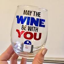 Jedi Juice Wine Glass Jedi Wine Glass Star Gift Star Wine Etsy In 2020 Diy Wine Glasses Cricut Wine Glasses Glitter Wine Glass