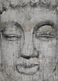 Buddha, Inner Peace 2. Large Rustic Grey Buddha Canvas Art Print up to 72",  Large Rustic Buddha Canvas Art by Irena Orlov