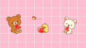 Pink Aesthetic Rilakkuma Desktop Wallpaper Cute Desktop Wallpaper Kawaii Desktop Wallpaper Rilakkuma Wallpaper
