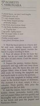 Pasta Entree Spaghetti Carbonara New York Times Cookbook Craig Claiborne Cooking Lamb Chops How To Cook Corn Frozen Steak