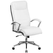 Flash Furniture White Contemporary Adjustable Height Swivel Executive Chair Lowes Com In 2020 White Leather Office Chair Office Chair Leather Office Chair
