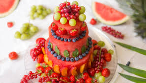 Kunterbunte Melonen Torte Mein Heimvorteil Melonen Torte Melonen Kuchen Wassermelonen Kuchen