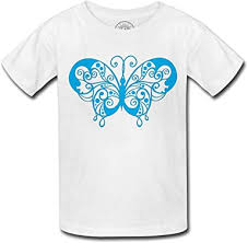 146363446 su foto stock online. Maglietta Per Bambini Disegno Stilizzato Di Blue Butterfly Natura Animali Amazon It Abbigliamento