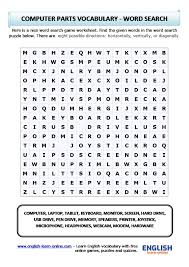 We did not find results for: Computer Parts Vocabulary Word Search Puzzle In English