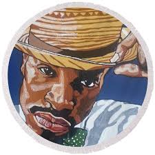 Andre Benjamin Round Beach Towel